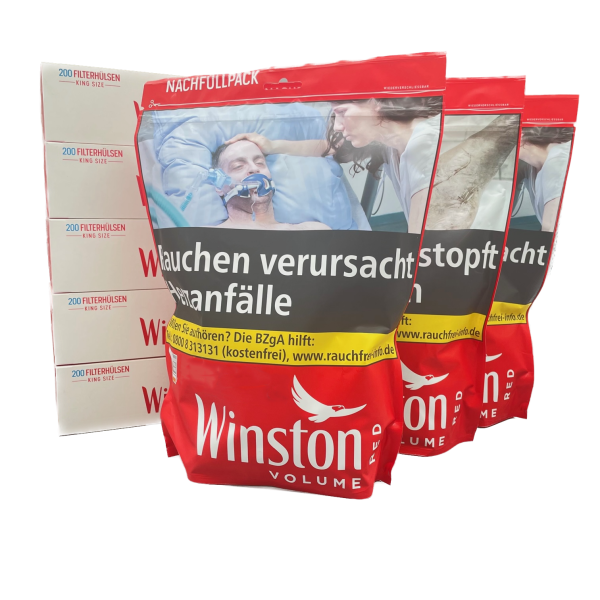 X Beutel Winston Red Gramm Winston King Size