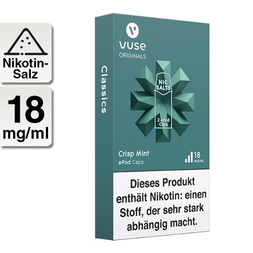 E-Zigarette Vuse ePod Crisp Mint Nic Salts 18 mg