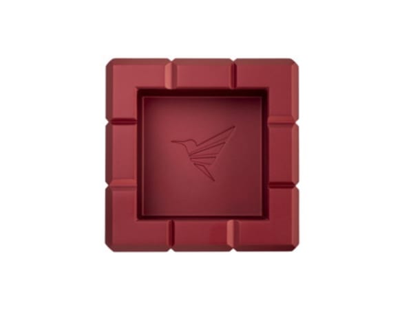 COLIBRI Zigarrenascher Metall "Heritage Cube" rot 4 Ablagen