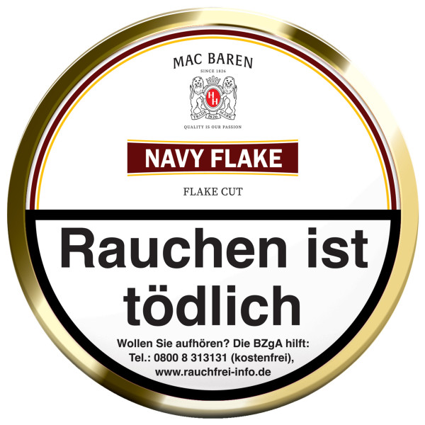 Pfeifentabak Mac Baren Navy Flake 100 Gramm