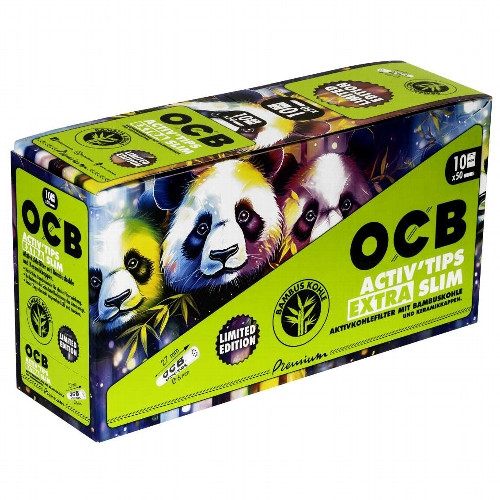 Display OCB Activ'Tips Extra Slim Bamboo 6mm Limited Edition 10x50 Stück