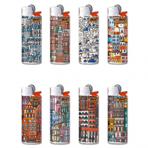 Einwegfeuerzeug Stein BIC Mini Cities Steller mit 50 Stueck