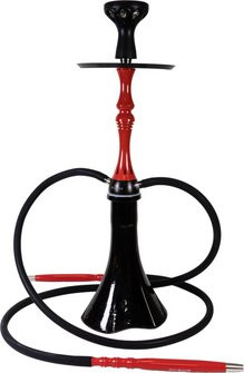 SHISTAR Shisha "Cairo" schwarz/rot 2er/65cm