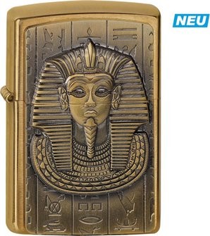 ZIPPO messing gebuerstet Plakette "Pharao Collectible 2007924