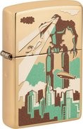 ZIPPO messing poliert color "Robot in City" 60007023