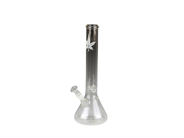 Ice-Bong Glas "Leaf", H 35cm, 40mm, S 14,5mm