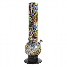 Bong Acryl Graffity gelb 32 cm