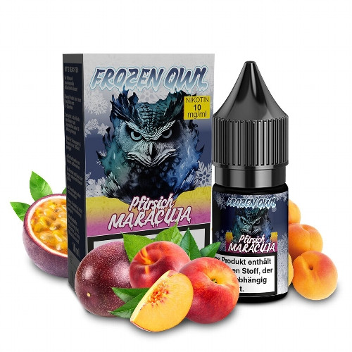 E-Liquid Nikotinsalz FROZEN OWL Pfirsich Maracuja 10mg