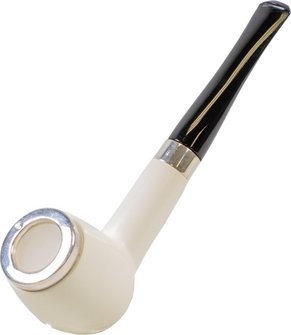 Block Meerschaum Pfeife "Billiard Army+Top" glatt