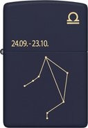 ZIPPO Navy Blau matt gelasert "Libra" 60006938