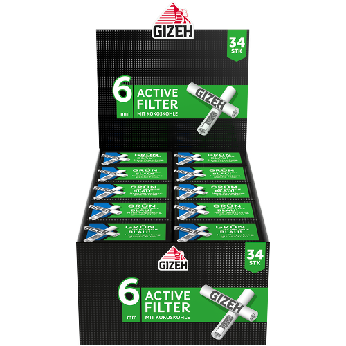 Gizeh Active Filter mit Aktivkohle, 34er ab nur 4,50 €