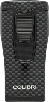 COLIBRI Zigarrenfeuerzeug "Monaco II" Carbondesign schwarz