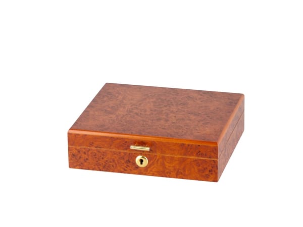 Humidor Wurzelholzdekor abschlie§bar fuer ca. 10 Zigarren