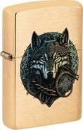 ZIPPO messing gebuerstet color "Wolf Warrior" 60007003