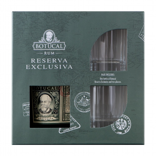 Rum BOTUCAL Reserva Exclusia 40 % Vol. Geschenkset mit 2 Gläsern