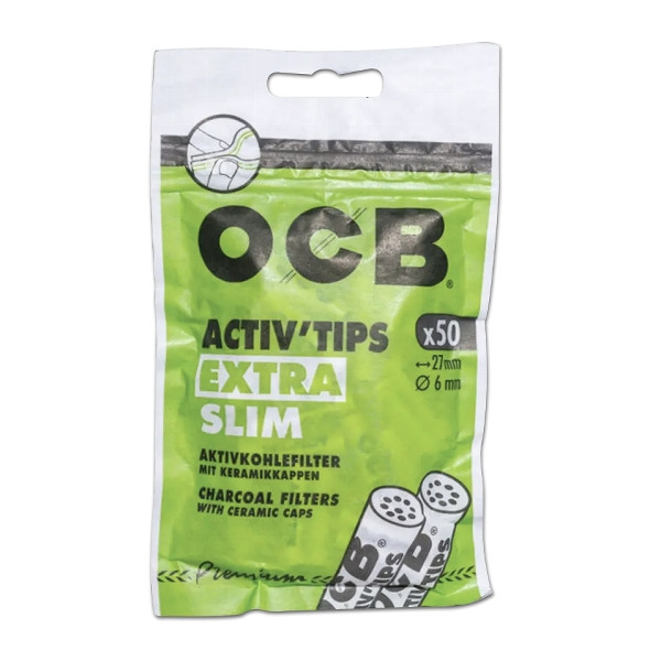 Zigarettenfilter OCB aktiv'tips Extra slim 6mm 50 Filter