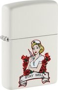 ZIPPO weiss color "Tattoo Nurse Stay Well" 60007012