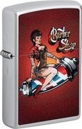 ZIPPO satin finish color "Barber Shop Pin up" 60007026