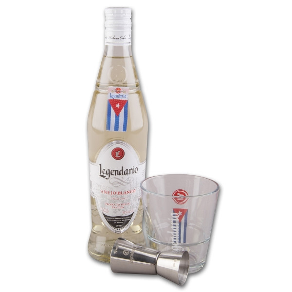 Rum LEGENDARIO Anejo Blanco 40 % Vol. Mojito Geschenkset