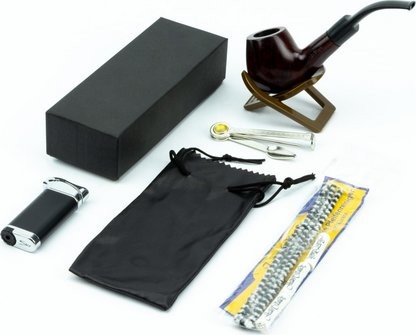 Pfeifen-Einsteigerset Pfeife "Mr.Pipe" Redwood braun matt