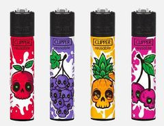 CLIPPER FEUERZEUG MOTIV - FRUIT SKULLS - 48 Feuerzeuge