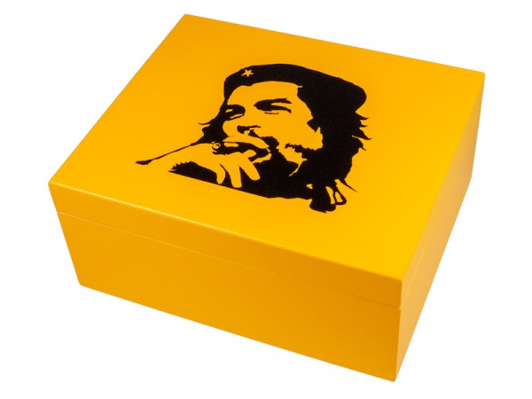 Humidor "Che" gelb matt fuer ca. 40 Zigarren