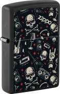 ZIPPO schwarz color "Grunt Pattern with Skulls" 60007008