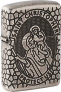 ZIPPO silber antik Armor Case "Saint Christopher" 60005200