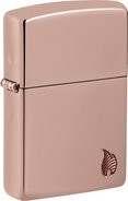 ZIPPO Rose Gold Armor Case Deep Carved "Flame" 60007340