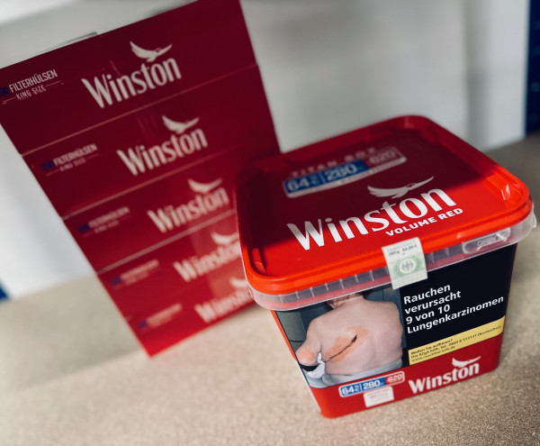 1 x Eimer Winson Red Titan 280 Gramm & 1.000 Winston Kingsize Hülsen