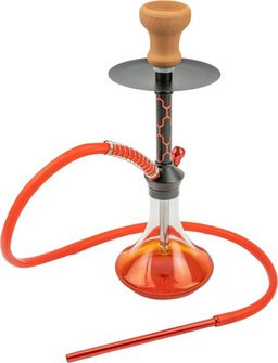 Shisha "Sana" transparent, Boden rot 1er/44cm