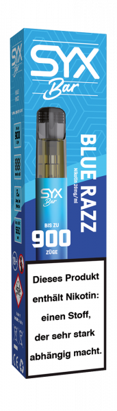 E-Zigarette SYX BAR - Bluerazz 20mg bis zu 900 Puffs