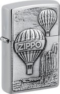 ZIPPO chrom gebuerstet Plakette "Aerotstat/Ballon" 2007850