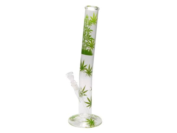 Bong Glas "Leaf Jhari Hangover", H 45cm, 50mm, S 18,8mm