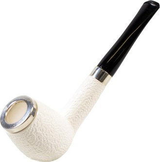 Block Meerschaum Pfeife "Billiard Army+Top" rustik