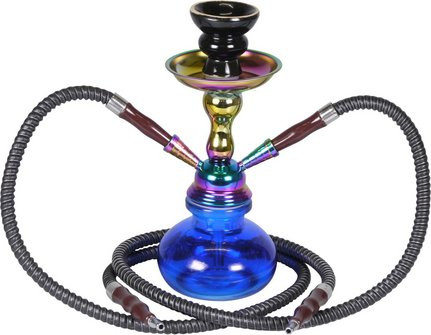 Shisha "Sinai/Rainbow" blau 2er/25cm