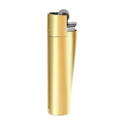 Einwegfeuerzeug Stein CLIPPER Metal Gold (12)