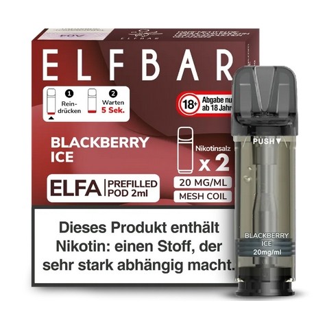 E-Liquidpod ELFBAR Elfa Blackberry Ice 20 mg 2 Pods