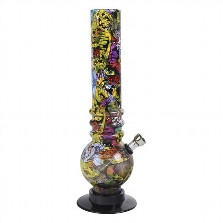 Bong Acryl Graffity gelb-rot 26 cm