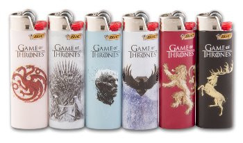 Einwegfeuerzeug Stein BIC Maxi Game of Thrones Steller mit 50 Stück