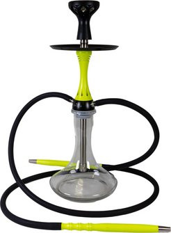 SHISTAR Shisha "Agadir" transparent/gelb 2er/56cm