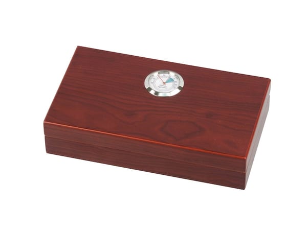 Mini Zigarren-Humidor Pianolack cherry, ca. 4 Zigarren