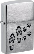 ZIPPO chrom gebuerstet color "Footprints" 60007238