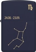 ZIPPO Navy Blau matt gelasert "Virgo" 60006937