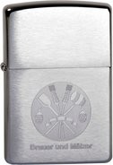 ZIPPO chrom gebuerstet grav. "Brauer+Maelzer" 1100087