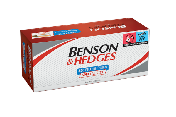 BENSON u. HEDGES Special Size Zigarettenhülsen