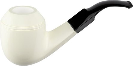 Block Meerschaum Pfeife "Large" glatt Bulldog