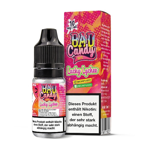 E-Liquid Nikotinsalz BAD CANDY Lucky Lychee 10 mg