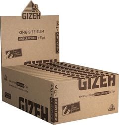 Display GIZEH UNBLEACHED KING SIZE SLIM+TIPS 26 x 34