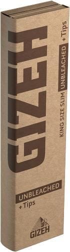 GIZEH UNBLEACHED KING SIZE SLIM+TIPS 1 x 34